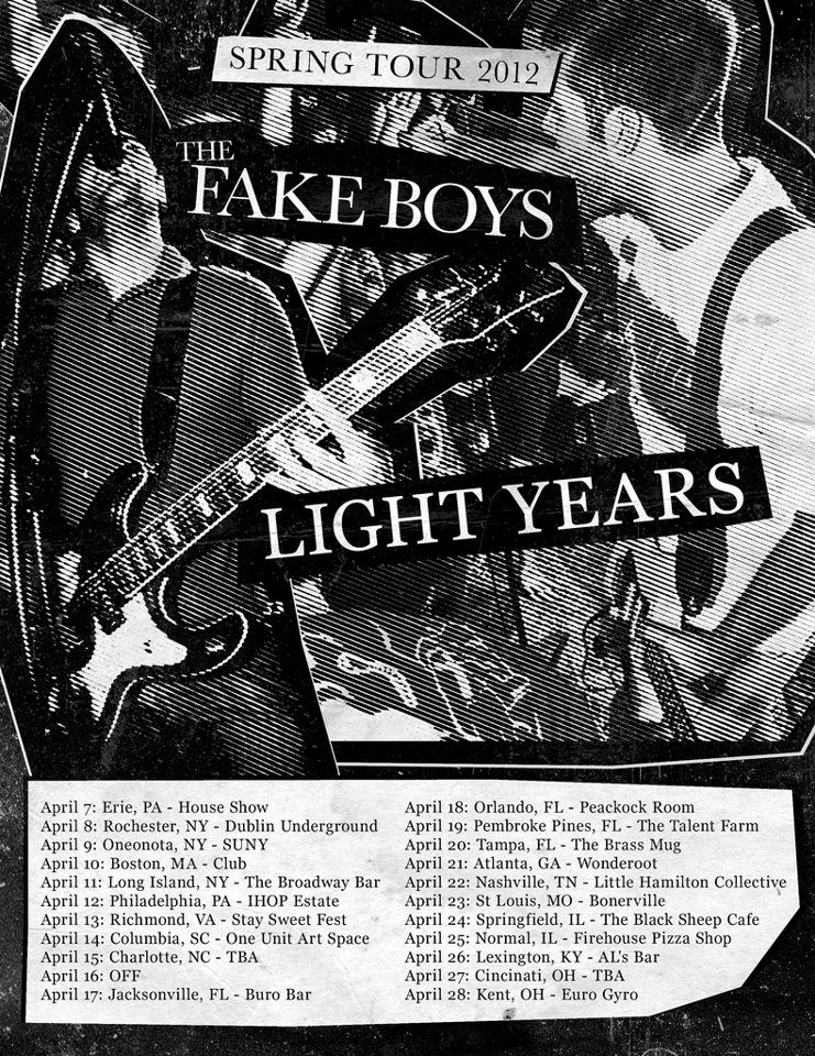 Light Years touring with The Fake Boys in April