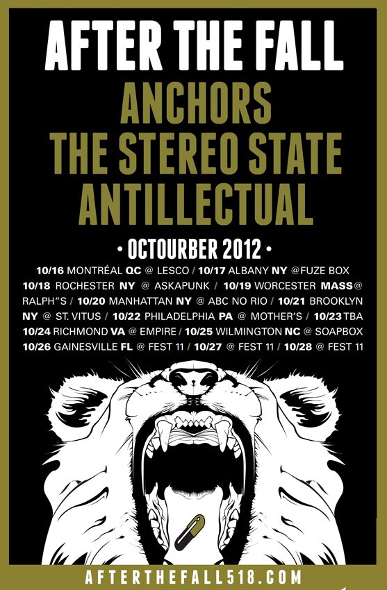 After The Fall, Anchors, The Stereo State & Antillectual touring East Coast