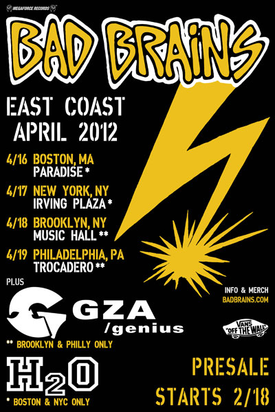 H2O announces New York & Boston shows supporting Bad Brains