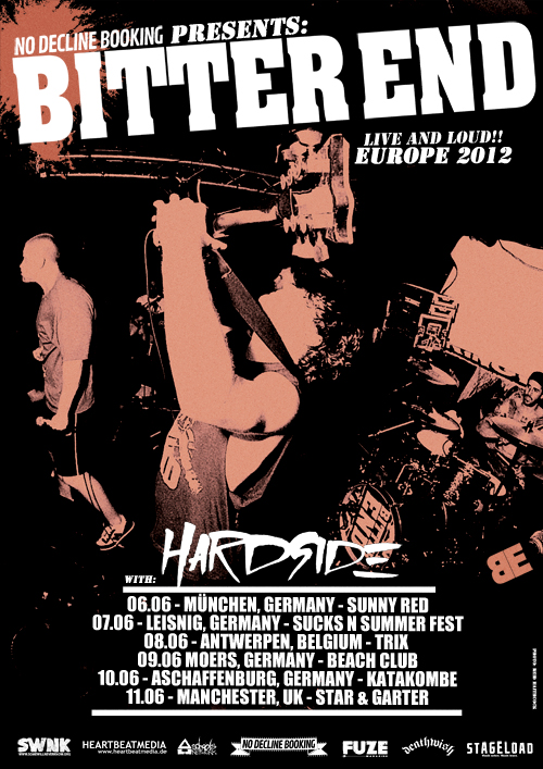 Bitter End doing short Euro tour in June with Hardside