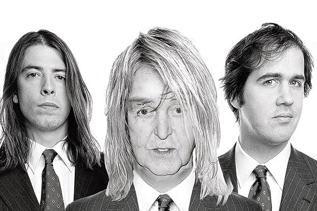 Surviving Nirvana members playing with Paul McCartney