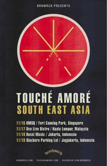 Touché Amoré playing Singapore, Malaysia & Indonesia in November