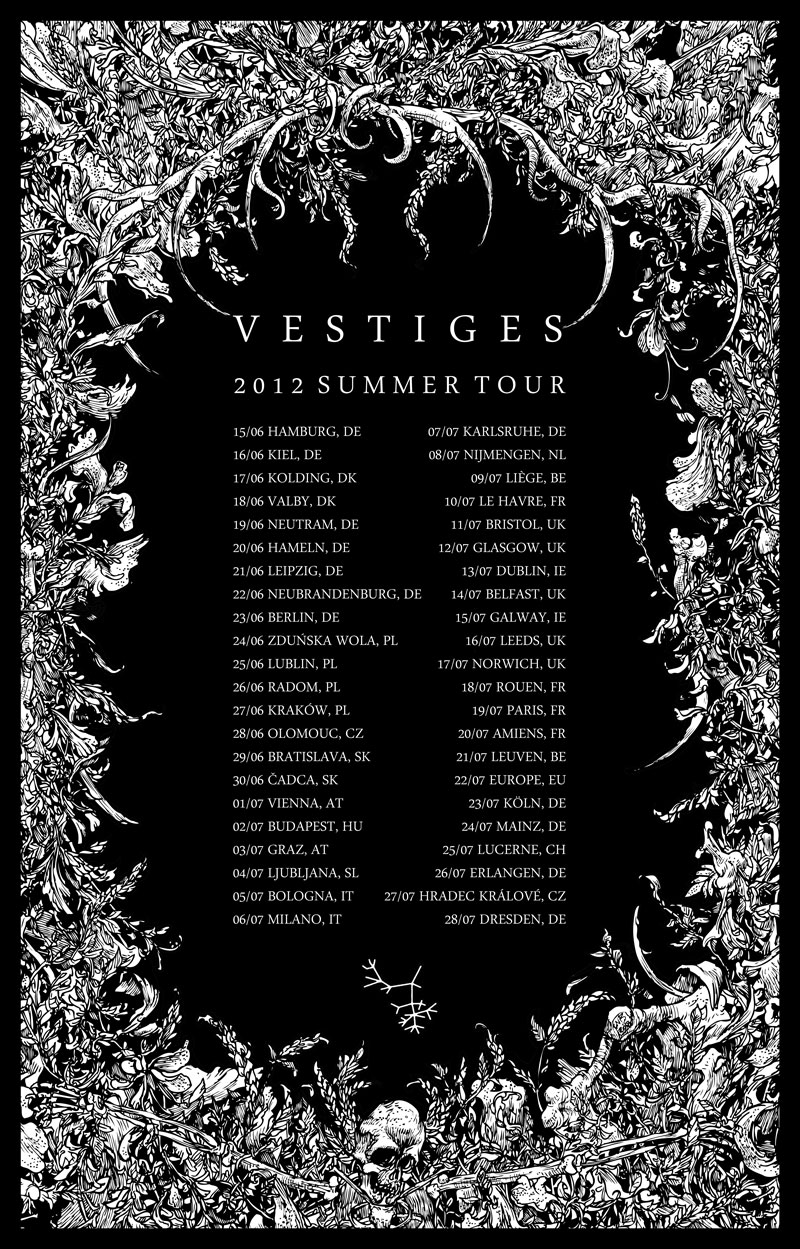 Vestiges 2012 Europe summer tour